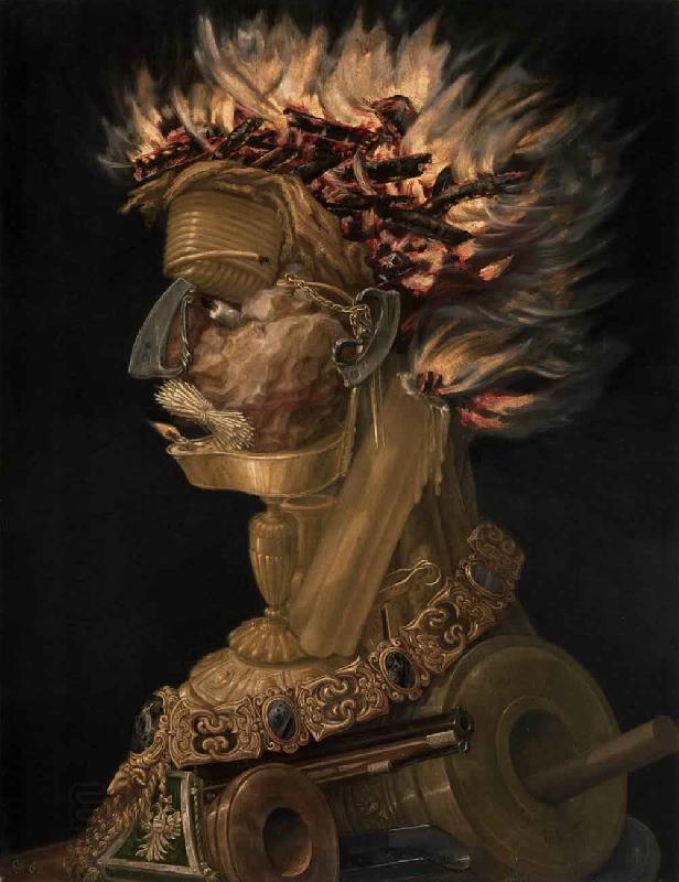 Giuseppe Arcimboldo Fire China oil painting art